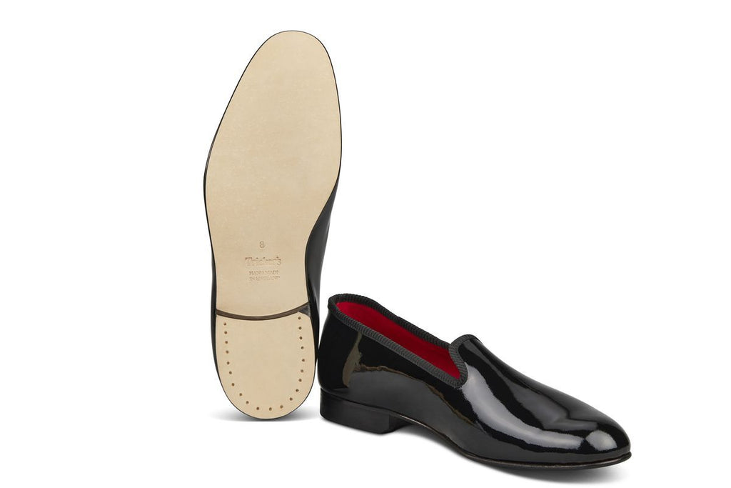 Tricker s Churchill Patent Leather Slipper Black Vaatturiliike