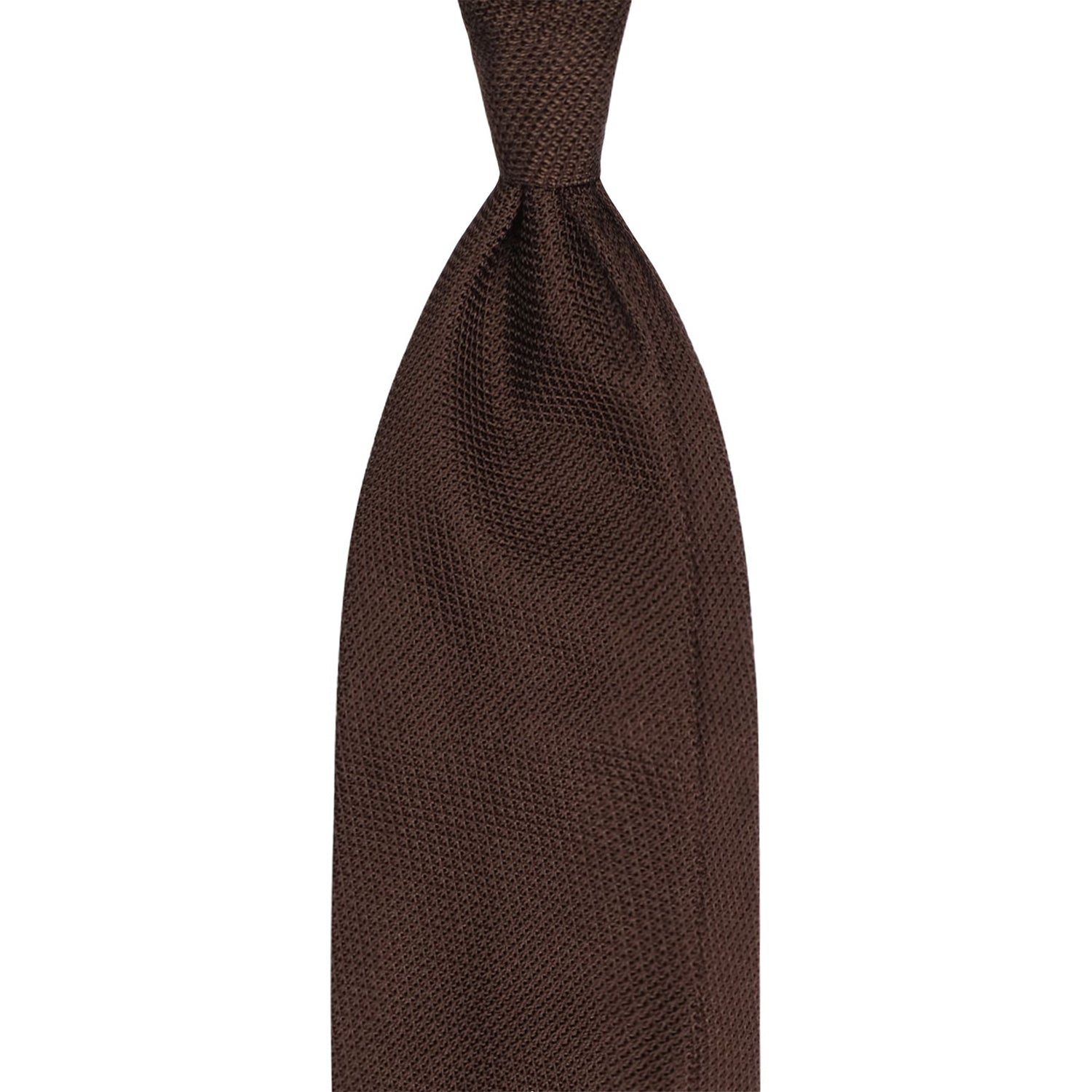 Viola Milano Grenadine Garza Fina Unlined Silk Tie / Brown