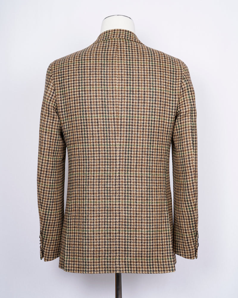 Gaiola Napoli Tweed Jacket / Beige Houndstooth