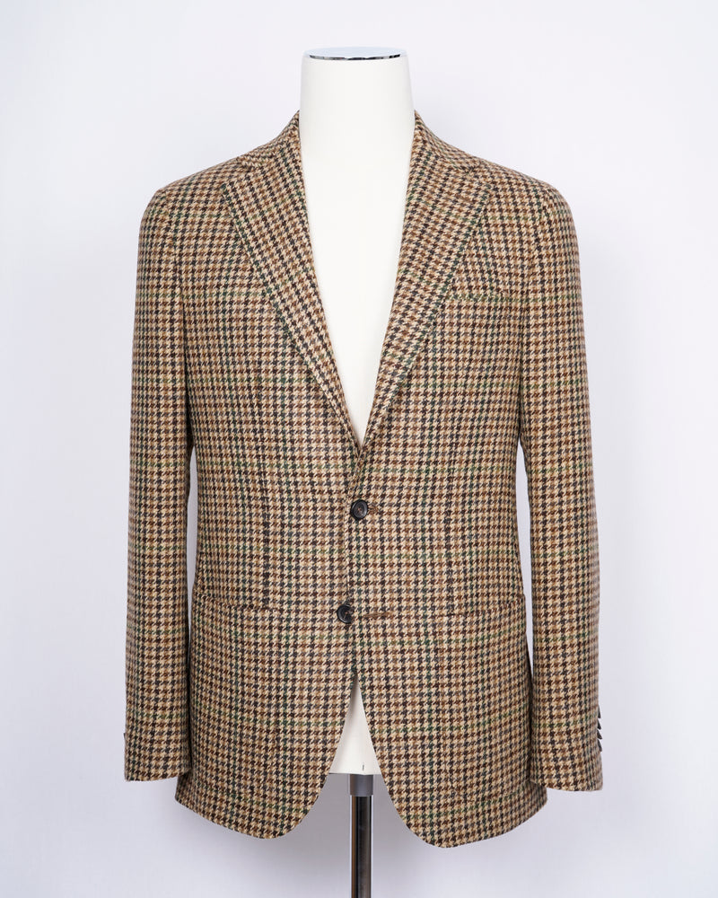 Gaiola Napoli Tweed Jacket / Beige Houndstooth