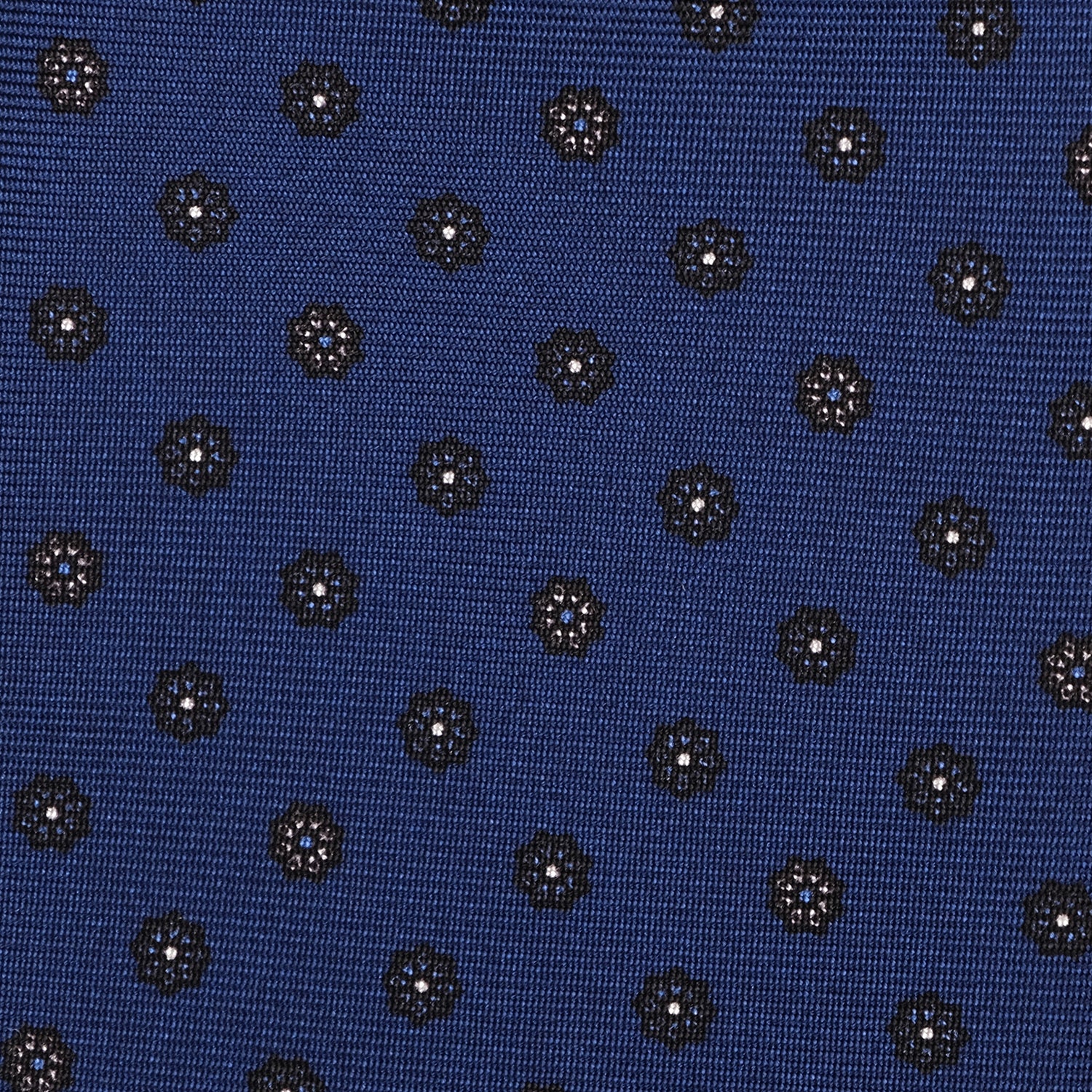 Viola Milano Mix Floral Selftipped Italian Silk Tie / Navy Mix
