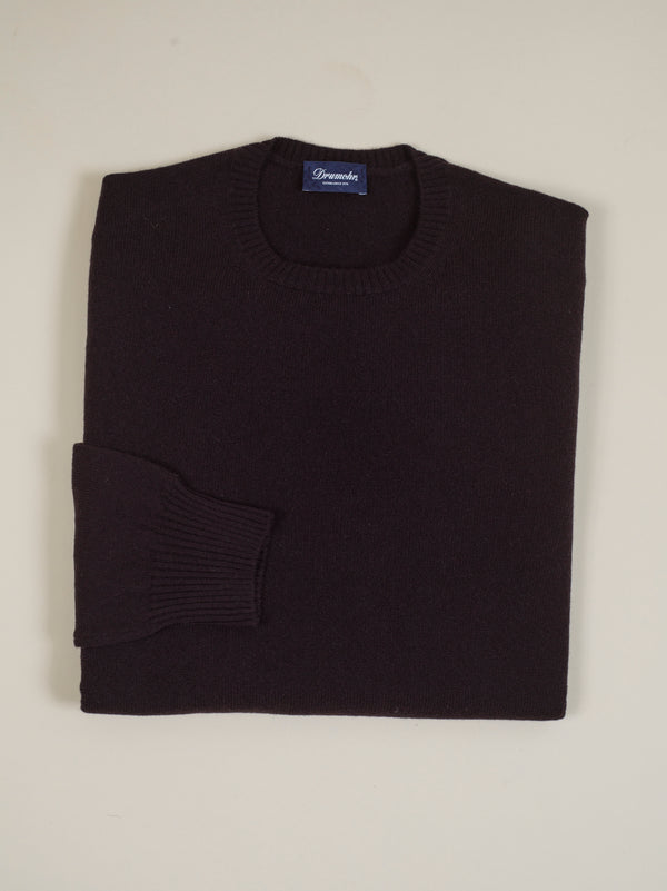 Drumohr cashmere crew neck. Soft, light and warm.  100% Cashmere Art. D1K303 Col. 598/Dark Brown