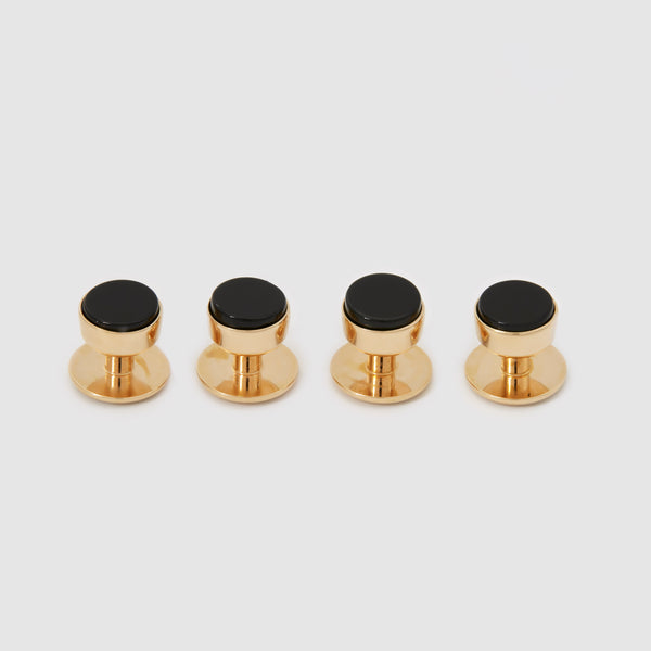 Codis Maya Onyx Bow Stud Set / Gold Plating