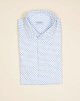 Jersey shirts are very comfortable and this shirt makes no exemption. It looks like dress shirt and feels like knitwear. We think this kind of garments represent modern tailoring very well. They honor classic styles and lines, but they are made to be super comfortable and practical.   100% cotton Semi cutaway collar Single cuffs Removable collar bones Model. FJ15 Article. J906 Color. 01 / White