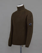 C.P. Company Heavy Ribbed Merino Roll Neck / Ivy Green