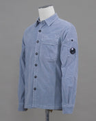Art. 13CMSH289A 0064100 Col. 843 / Infinity Blue 97% Cotton 3% Elastan C.P. Company Corduroy Overshirt / Infinity Blue