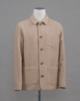 Altea Wool & Alpaca Herringbone Jacket / Beige