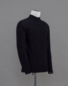 Art. 24171/25024 100% Brushed wool Yarn Brushed 4 times Made in Italy Gran Sasso Brushed Wool Turtle Neck / Black