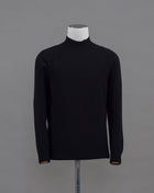 Art. 24171/25024 100% Brushed wool Yarn Brushed 4 times Made in Italy Gran Sasso Brushed Wool Turtle Neck / Black