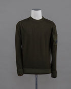 Art. 13CMKN245A 003247F Col. 683 / Ivy Green 100% Merino Wool C.P. Company Merino Crew Neck Knit / Ivy Green