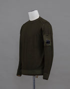 Art. 13CMKN245A 003247F Col. 683 / Ivy Green 100% Merino Wool C.P. Company Merino Crew Neck Knit / Ivy Green