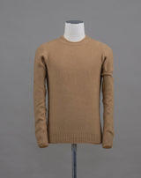 Art. 24195/18801 100% Wool Col. 125 / Beige Gran Sasso Brushed Wool Crew Neck / Beige