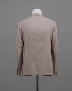 L.B.M. 1911 Cotton Herringbone Jacket. Brushed to achieve that beautifully soft flanelly touch. Mod. 2815 Art. 25801/1 100% Cotton Col. Light Beige Unlined  Unconstructed Made in Italy