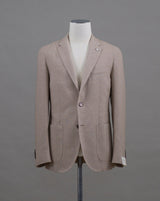 L.B.M. 1911 Cotton Herringbone Jacket. Brushed to achieve that beautifully soft flanelly touch. Mod. 2815 Art. 25801/1 100% Cotton Col. Light Beige Unlined  Unconstructed Made in Italy
