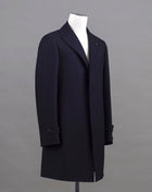 Mod. Thomas 100% Wool  Col. B3198 / Navy Made in Martina France, Italy Tagliatore Single Breasted Wool Overcoat / Navy