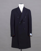 Mod. Figaro Art. FG560F 100% Wool Col. 0120 / Navy  Caruso Figaro Double-Breasted Wool Overcoat / Navy