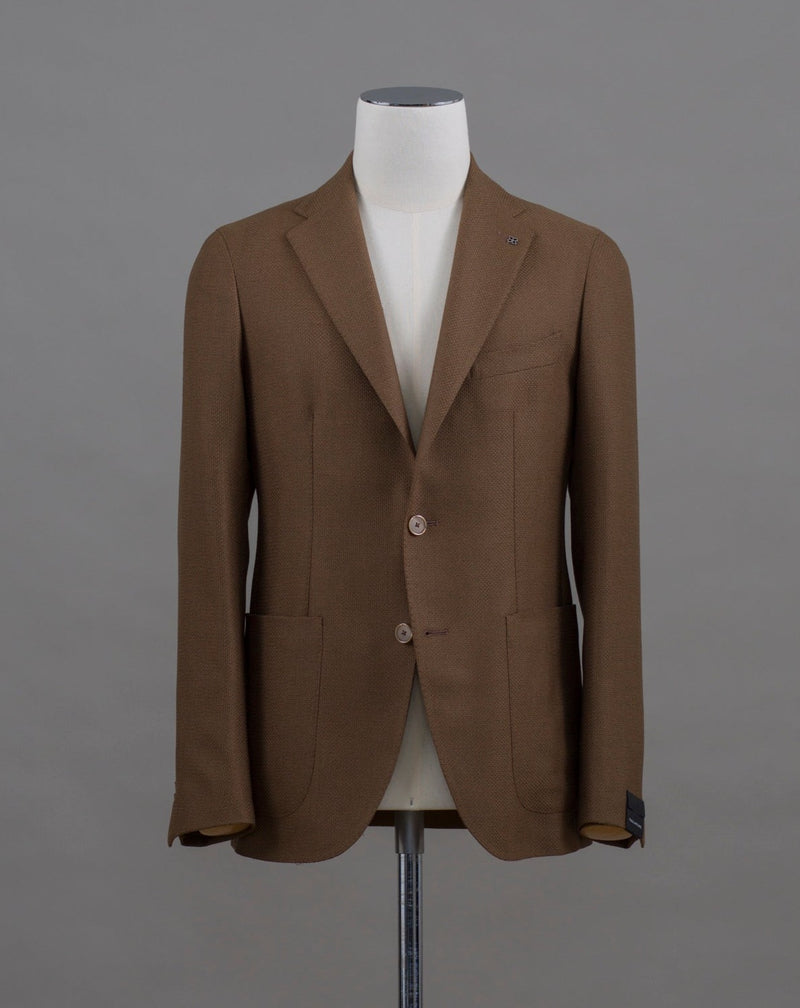 100% Virgin Wool Super 100's Mod. 1SMC22K Col. F5050 / Tobacco Unconstructed Unlined Made in Martina Franca, Italy