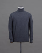 Mod. Dolcevita Art. 7 .C110 Col. Grey 90% Wool 10% Cashmere G.R.P. Firenze Wool & Cashmere Roll Neck / Grey