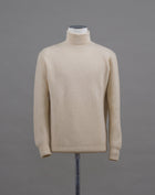 Mod. Dolcevita Art. 7 .C110 Col. Ecru 90% Wool 10% Cashmere 'G.R.P. Firenze Wool & Cashmere Roll Neck / Ecru