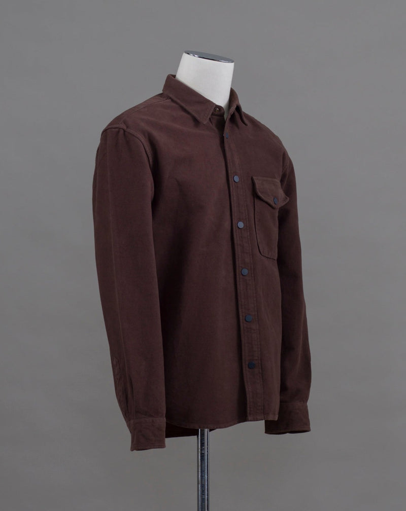 Art. S08P16 Col. 603 / Brick 100% Cotton C.O.F. Studio Soft Moleskin Overshirt / Brick