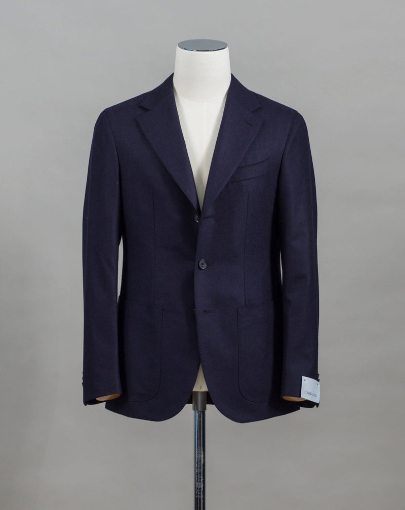 100% Wool Flannel Mod. Tosca Art. BF2CM304A Col. 0140 / Navy Caruso Wool Flannel Jacket / Navy