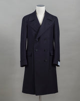 Mod. Otello Art. OT560F 100% Wool Col. 0120 / Navy Caruso Otello Double-Breasted Wool Overcoat / Navy