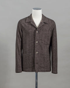 Art. 2267305 Col. 38 / Brown 50% Wool 50% Cotton Mod. Hoxton Altea Wool & Cotton Herringbone Jacket / Brown
