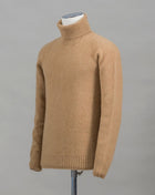 Gran Sasso brushed wool roll neck. Material of this garment has been brushed 6 times to give it extra soft touch and warm, wooly feeling.  Art.  24196/18801 Col. 125 / Beige 100% Wool Made in Italy 