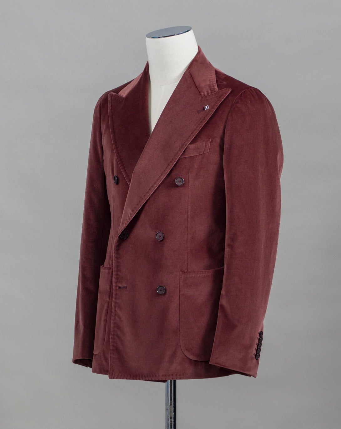 Tagliatore Double-Breasted Velvet Jacket / Bordeaux