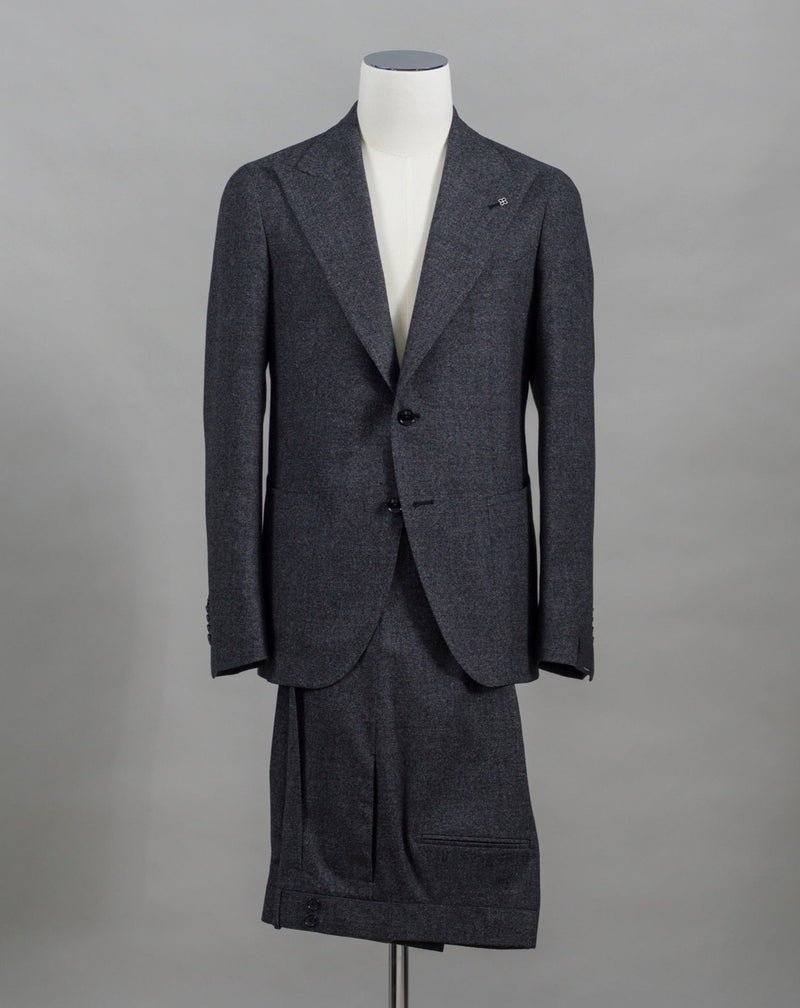 Mod. A-PL26KBR AI Col. S3058 / Grey 97% Virgin Wool 2% Polyamide 1% Elastan Made in Martina Franca, Italy Tagliatore Wool Stretch Peak Lapel Suit / Grey