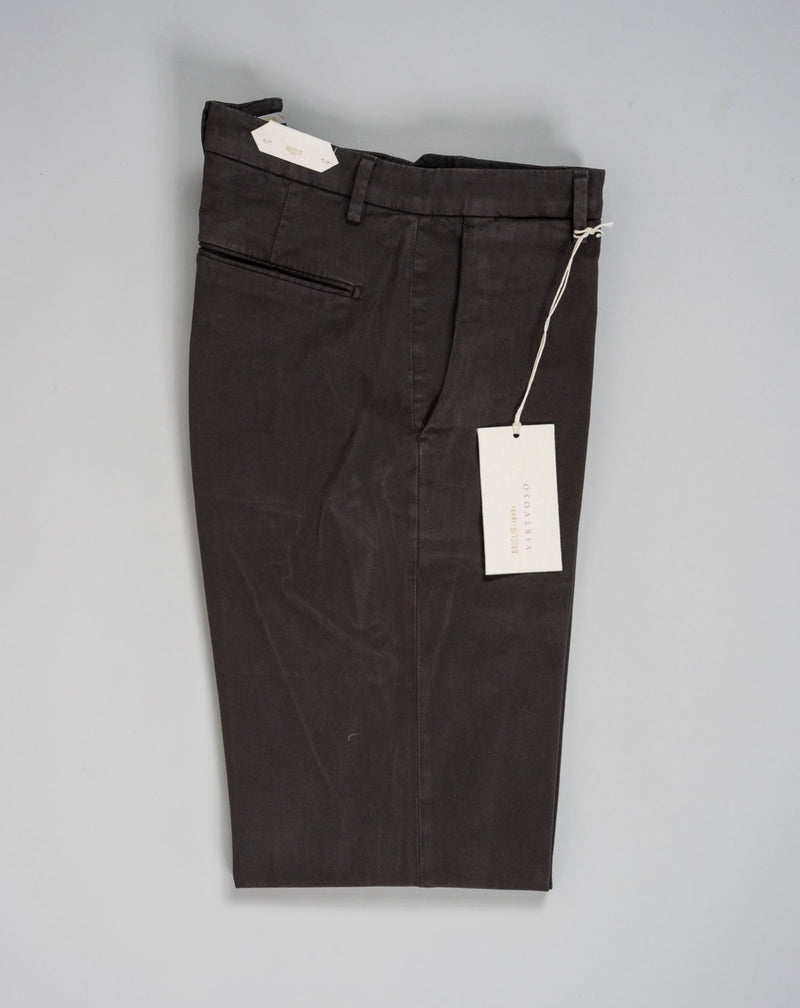 Mod. BG03V Art. 422055 Col. 56 / Dark Brown 97% Cotton 3% Elastan Briglia Garment Dyed Cotton Chinos / Dark Brown