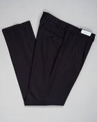 Mod. B1P Art.TP00704 Col. 1274 / Black 100% Virgin Wool De Petrillo Flannel Trousers / Black