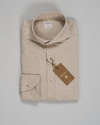 Slimline 100% Cotton Art. 712371 8435 Col. 230 / Beige Stenströms Casual Flannel Shirt / Beige