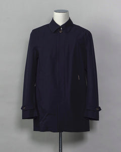 Unlined and unconstructed car coat from Montecore. Two-way-stretch fabric for maximum comfort.  Car coat  5 buttons in front  Slanted front pockets Center back vent Article: S04MUC600 Compositon: 83% Polyamide 17% Elastan Color: 89 / Dark Navy