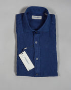 Composition: 100% Linen Color: Blue Ghirardelli Washed Linen Shirt / Blue