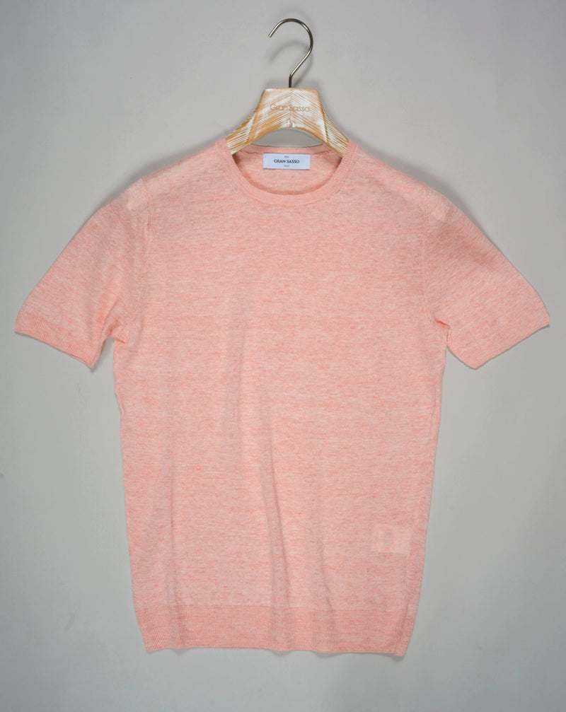 Gran Sasso Linen T-Shirt / Light Pink Article: 57177 / 24801 Color: Light Pink / 310 Composition: 100% Linen 