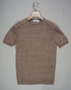 Article: 57177 / 24801 Color: Light Brown / 140 Composition: 100% Linen Gran Sasso Linen T-Shirt / Light Brown