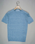 Article: 57177 / 24801 Color: Light Blue / 510 Composition: 100% Linen Gran Sasso Linen T-Shirt / Light Blue