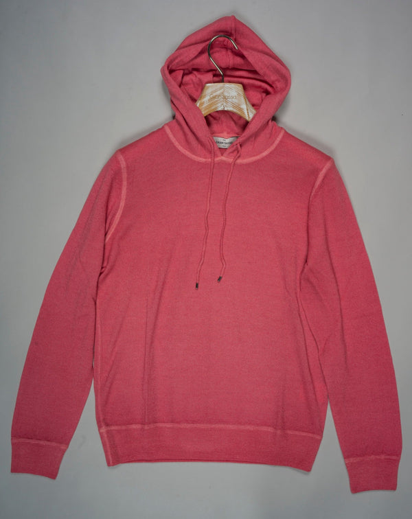 Article: 57195 / 28415 Color: 226 / Pink Composition: 100% Merino Wool Made in Italy Gran Sasso Vintage Merino Pullover Hoodie / Pink