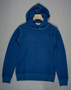 Article: 57195 / 28415 Color: 420 / Blue Composition: 100% Merino Wool Made in Italy Gran Sasso Vintage Merino Pullover Hoodie / Blue