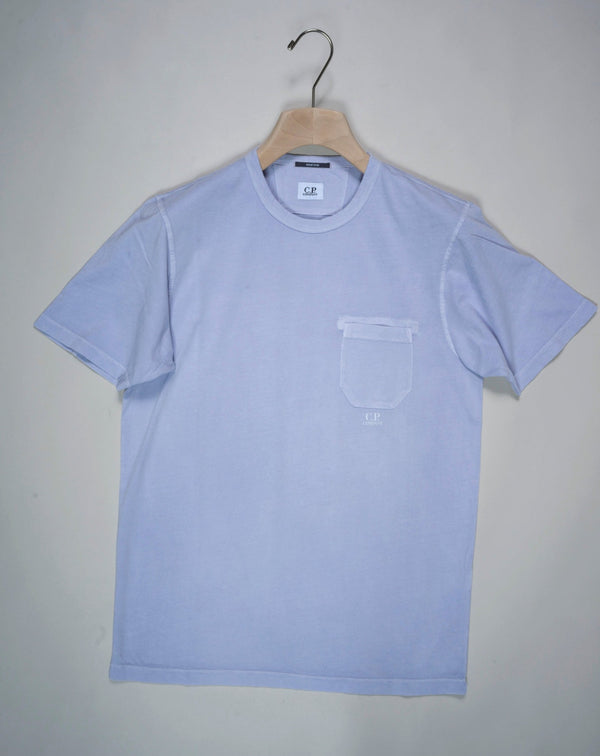 TS182A 5431R  Cosmic Sky / Lavender  C.P. Company Jersey Pocket Resist Dyed T-Shirt / Cosmic Sky