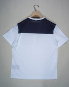 Main fabric: 100% Cotton Secondary fabric: 49% Cotton 49% Linen 2% Elastan Col. 1092 - White & Navy Art. JG000165U 52016 Herno Knitted Cotton T-Shirt / White & Navy