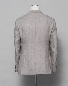 Unconstructed Patch pockets 2 Buttons Side vents Article: 32048 Model: 2652 Color: Light Beige / 3 Composition: 60% Linen 40% Wool L.B.M. 1911 Linen & Wool Panama Jacket / Light Beige