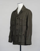 Model: Gaiola Art. Via Sahariana 330TP Color: 439 100% Linen Avino Sahariana / Olive Green Overshirt