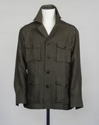 Model: Gaiola Art. Via Sahariana 330TP Color: 439 100% Linen Avino Sahariana / Olive Green Overshirt