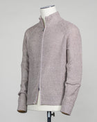 Raglan Sleeves Article: 13135 / 18626 Composition: 68% Linen 32% Cotton Color: Sand / 120 Made in Italy Gran Sasso Linen & Cotton Full-Zip Cardigan / Sand