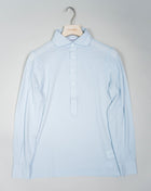 Gran Sasso Popover Long Sleeves Article: 60180 / 81427 Color: 508 / Light Blue Made in Italy Gran Sasso Cotton Pop-Over Shirt / Light Blue