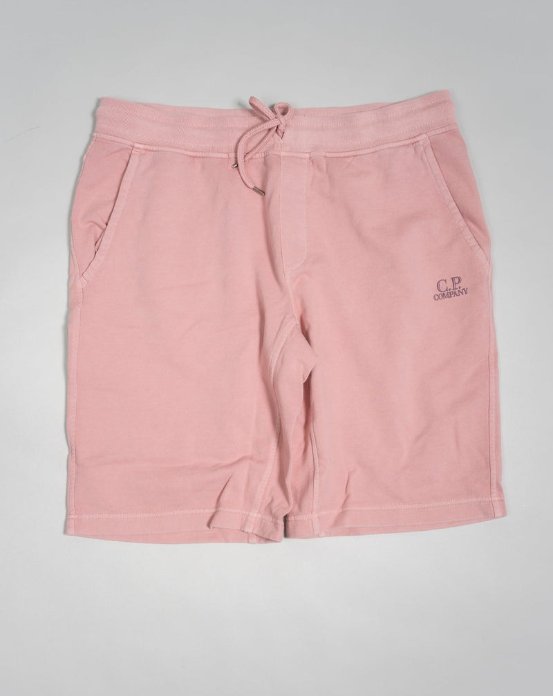 Art. 14CMSB139B 005398R Col 509 Pale Mauve / Pale Pink C.P. Company Cotton Fleece Resist Dyed Shorts / Pale Mauve