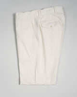 Composition: 100% Cotton Color: Ecru / 0000 Article: T50183 Made in Italy Caruso Herringbone Cotton Trousers / Ecru