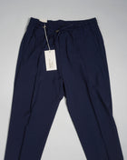 Article: 323108 Color: Navy / 91 Model: Wimbledons Composition: 100% Virgin Wool Made in Naples, Italy Briglia Lightweight Wool Drawstring Trousers / Navy